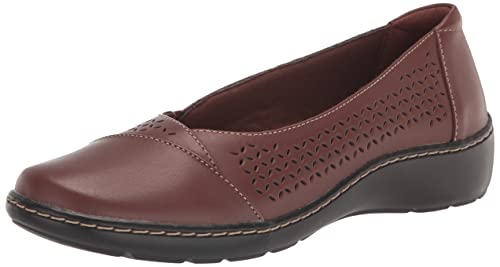 Clarks Damen Cora Iris Ballerinas, Dark Tan Leder, 39 EU von Clarks