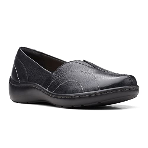 Clarks Damen Cora Meadow Slipper, Schwarz Leder, 38 EU von Clarks