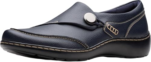 Clarks Damen Cora Teresa Loafer, Marineblaues Trommelleder, 38.5 EU Clarks Damen Cora Teresa Loafer, Marineblaues Trommelleder, 38.5 EU von Clarks