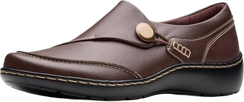 Clarks Damen Cora Teresa Loafer, Redwood Leather, 7 Wide Clarks Damen Cora Teresa Loafer, Redwood Leather, 7 Wide von Clarks