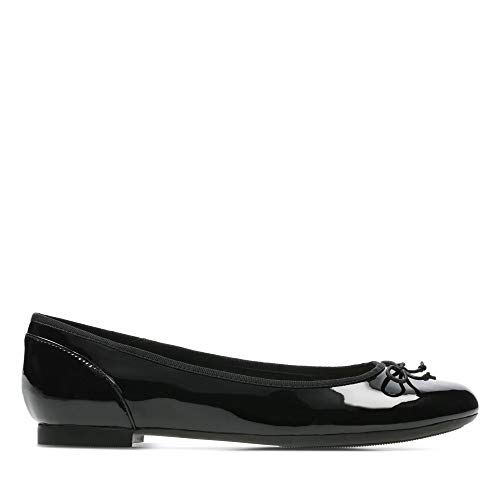 Clarks Damen Couture Bloom Geschlossene Ballerinas, Schwarz (Black Patent) ,35 EU von Clarks