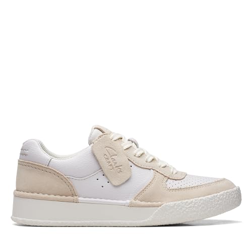 Clarks Damen Craft Cup Court Sneaker, Off White Combi, 36 EU von Clarks