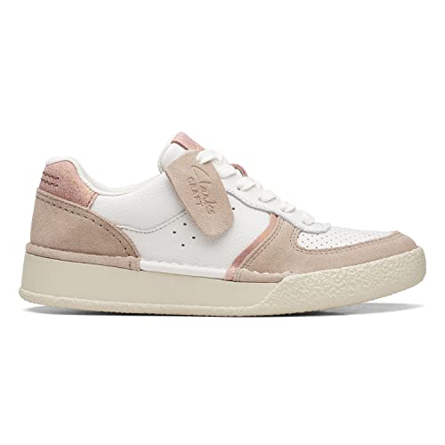 Clarks Damen Craft Cup Court Sneaker, Sand Combi, 35.5 EU von Clarks