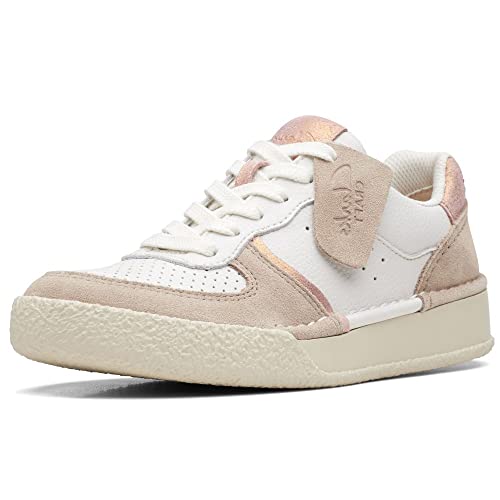 Clarks Damen Craft Cup Court Sneaker, Sand Combi, 35.5 EU Clarks Damen Craft Cup Court Sneaker, Sand Combi, 35.5 EU von Clarks