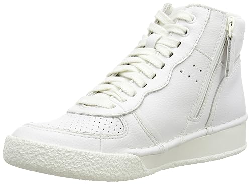 Clarks Damen Craft Cup Mid Sneaker, White Leather, 37 EU von Clarks