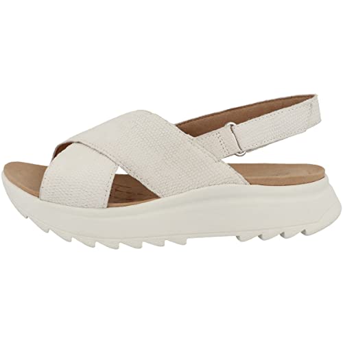 Clarks Damen Dashlite Wish Sandal, Off White Combi, 37 EU von Clarks