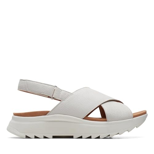 Clarks Damen DashLite Wish Sandal, Off White Combi, 42 EU von Clarks