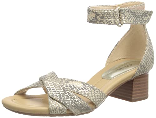 Clarks Damen Desirae Lily Sandal, Beige Metallic, 36 EU von Clarks