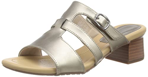 Clarks Damen Desirae Palm Sandale mit Absatz, Bronze Metallic, 36 EU von Clarks