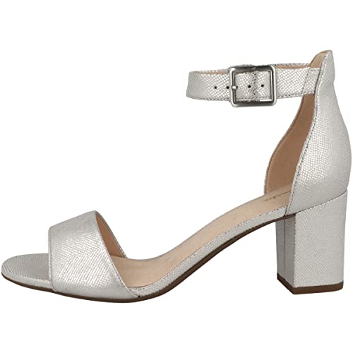 Clarks Damen Deva Mae Pumps, Silver Metallic, 35 EU von Clarks