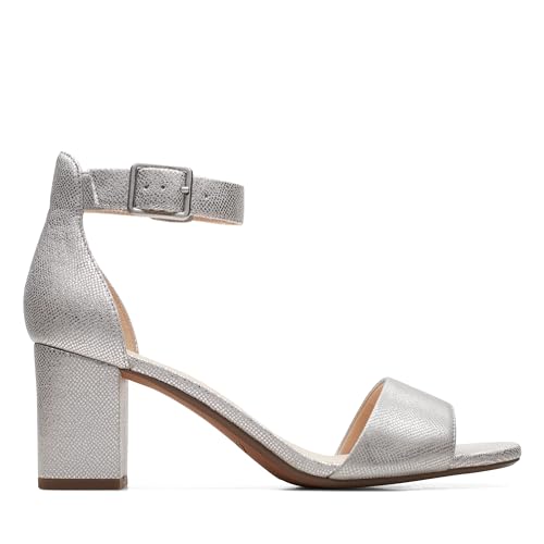 Clarks Damen Deva Mae Pumps, Silver Metallic, 36 EU von Clarks