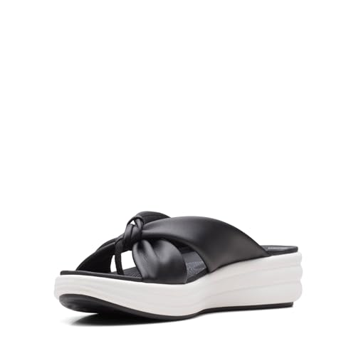 Clarks Damen Drift Ave Flip-Flop, Black/Black, 37.5 EU Schmal von Clarks