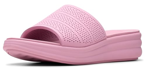 Clarks Damen Drift Twist Slide Sandale, Lila Synthetik, 6.5 Wide von Clarks