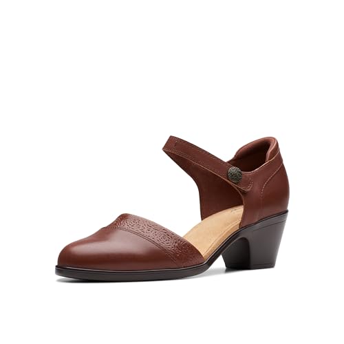 Clarks Damen Emily 2 Ketra Pumps, Hellbraunes Leder, 44 EU von Clarks