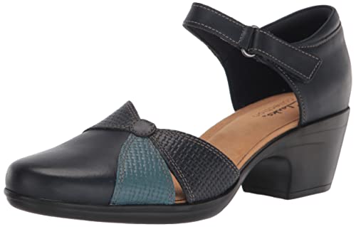 Clarks Damen Emily Rae Pumps, Marineblau-Mix, 41.5 EU von Clarks