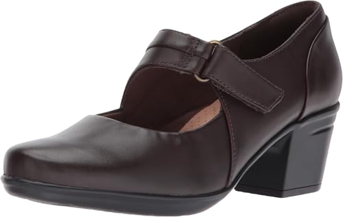 Clarks Women's Emslie Lulin Pump, Braunes Leder, 8 Wide von Clarks