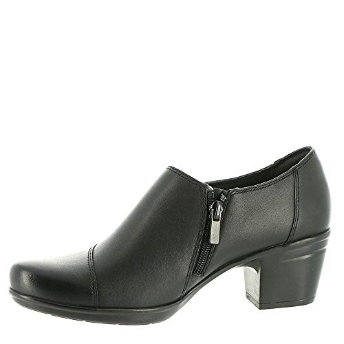 Clarks Damen Warren Slip-On Loafer, schwarzes Leder, 42 EU von Clarks