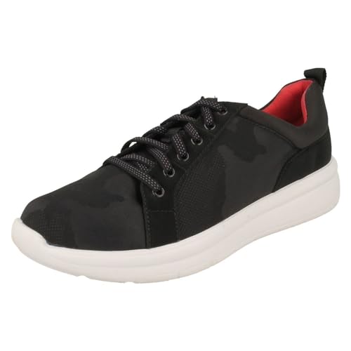 Clarks CloudSteppers Damen-Sneaker, leicht, Ezera-Spitze, schwarzes Textil, Größe 39,5, Schwarz, 39.5 EU von Clarks