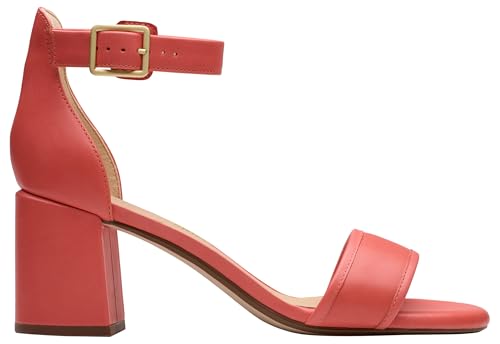 Clarks Damen Ezoria Mae Sandale, Coral Leather, 37 EU von Clarks