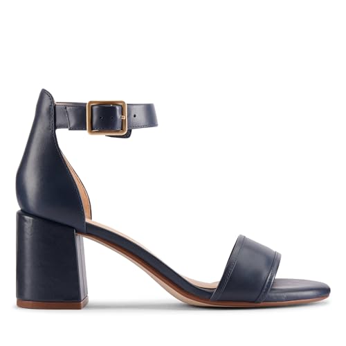 Clarks Damen Ezoria Mae Sandale, Navy Leather, 42 EU von Clarks