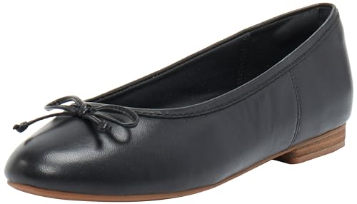 Clarks Damen Fawna Lilie Ballerinas, Schwarzes Leder, 39.5 EU von Clarks