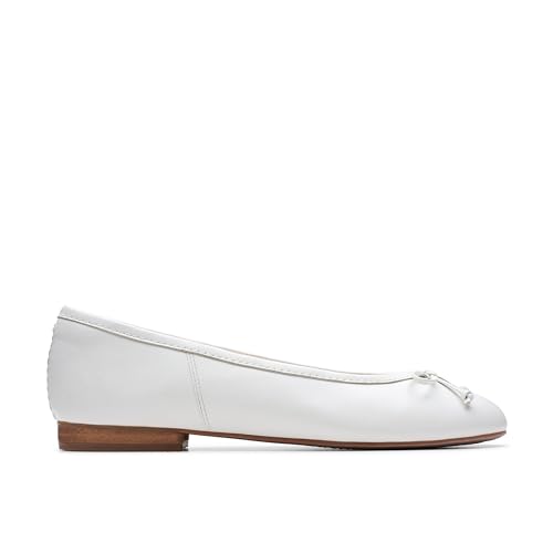 Clarks Damen Fawna Lily Ballerinas, White Leather, 37 EU von Clarks