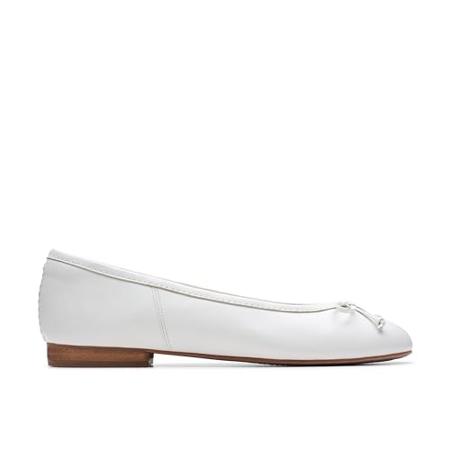 Clarks Damen Fawna Lily Ballerinas, White Leather, 41 EU von Clarks