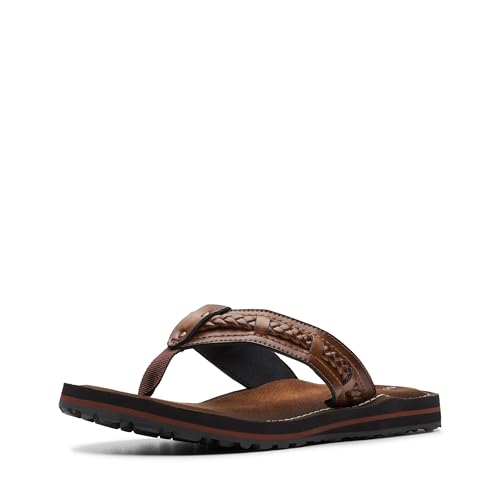 Clarks Damen Fenner Nerice Flip Flop, Honig, 41.5 EU von Clarks