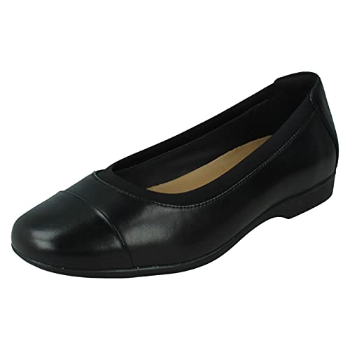 Clarks Damen Flache Ballerinas Un Darcey Cap2, Schwarz, 37 EU von Clarks