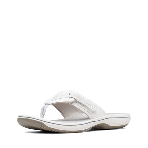 Clarks Damen Flip Flop Brinkley Jazz, Weiá (Weißes Synthetikmaterial), 38 EU von Clarks