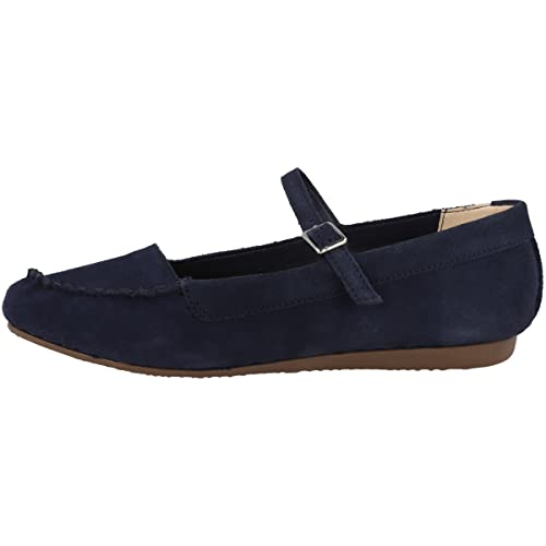 Clarks Damen Freckle Bar Ballet Flat, Navy Suede, 37 EU von Clarks