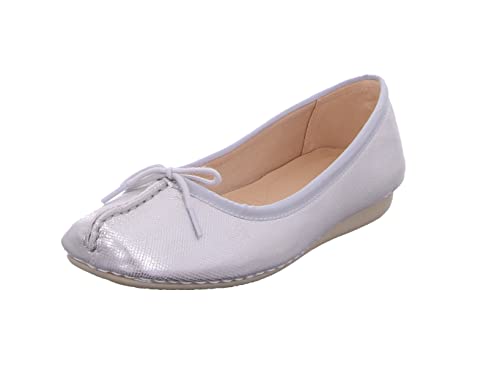 Clarks Damen Freckle Ice Ballerinas, Silver Metallic, 35.5 EU von Clarks