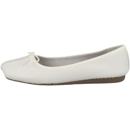 Clarks Damen Freckle Ice Ballerinas, White White Leather, 35.5 EU von Clarks