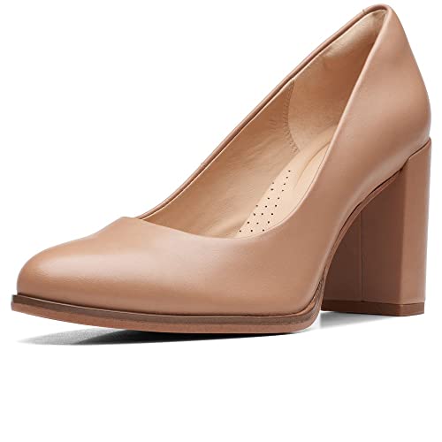 Clarks Damen Freva85 Court Pump, Praline Leather, 35.5 EU von Clarks