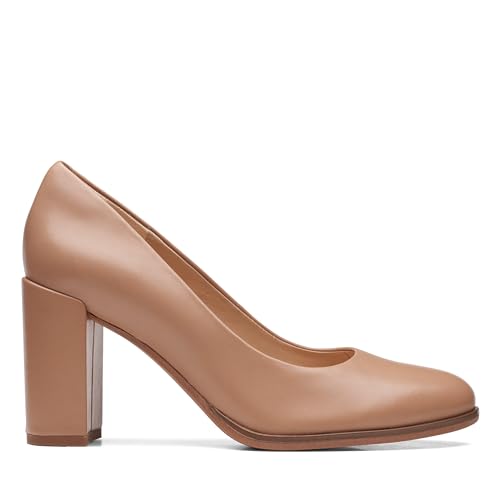 Clarks Damen Freva85 Court Pump, Praline Leather, 36 EU von Clarks