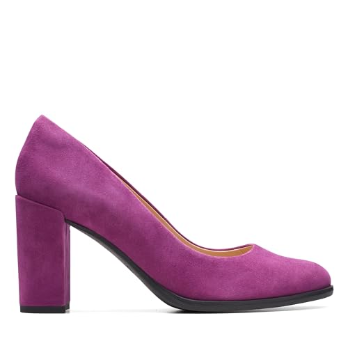 Clarks Damen Freva85 Court Pumps, Purple Suede, 35.5 EU von Clarks