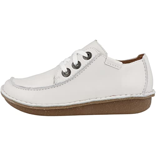 Clarks Damen Funny Dream Oxford, White Leather, 35.5 EU von Clarks