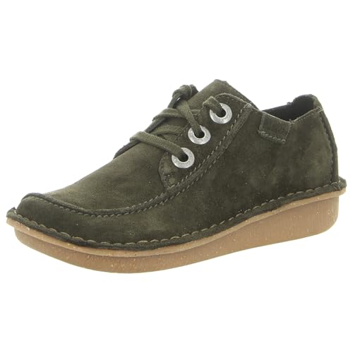 Clarks Damen Funny Dream Sneaker, Dunkelgrünes Wildleder, 38.5 EU Clarks Damen Funny Dream Sneaker, Dunkelgrünes Wildleder, 38.5 EU von Clarks