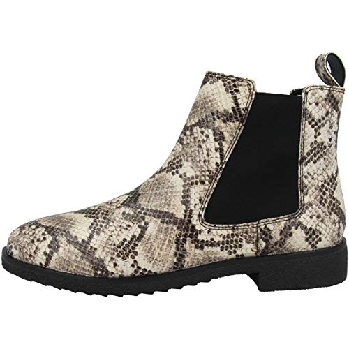 Clarks Damen Griffin Plaza Chelsea Boots, Grau (Taupe Snake Taupe Snake), 39.5 EU von Clarks