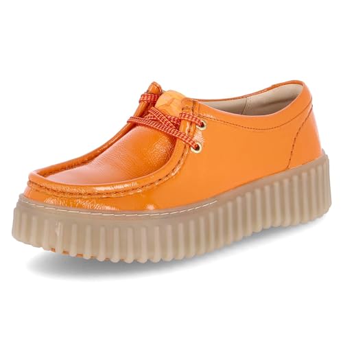 Clarks Damen Halbschuhe TORHILL BEE Orange Lackleder, Größe:6½, Farbauswahl:orange von Clarks