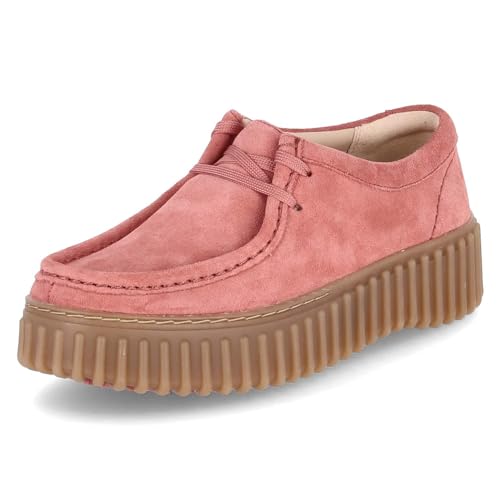 Clarks Damen Halbschuhe TORHILL BEE Rot Rauleder, Größe:5½, Farbauswahl:Rose/pink von Clarks