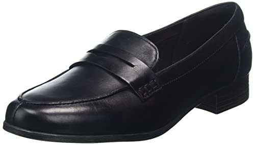 Clarks Damen Hamble Loafer, Schwarzes Leder, 35.5 EU von Clarks