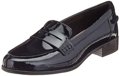 Clarks Damen Hamble Loafer, Schwarzes Patent, 35.5 EU von Clarks
