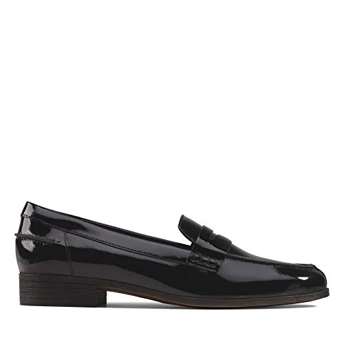 Clarks Damen Hamble Loafer, Schwarzes Patent, 37.5 EU von Clarks