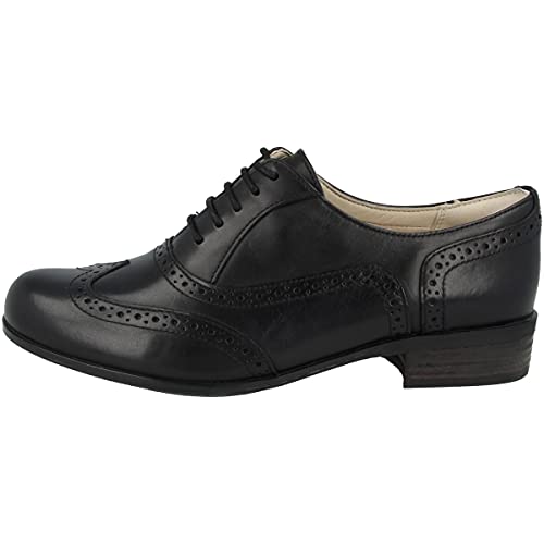 Clarks Damen Hamble Oak 1769848031, Schwarz Black Leather, 42 EU Weit von Clarks