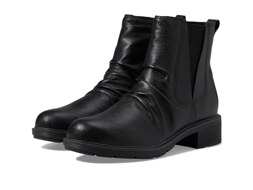 Clarks Hearth Rose Mid Calf Boots für Damen, Schwarz Leder, 41 EU von Clarks