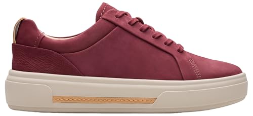 Clarks Damen Hollyhock Walk Sneaker, burgunderfarben, 39.5 EU von Clarks