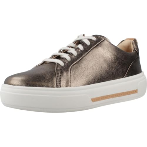 Clarks Damen Hollyhock Walk Sneaker, metallisch, 41.5 EU von Clarks