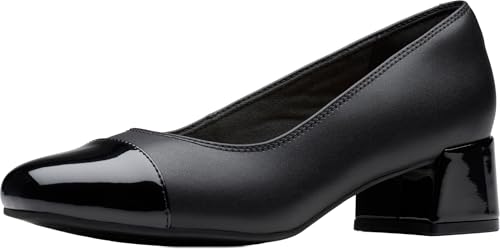 Clarks Damen Iridessa May Pump, Schwarz Leder, 7.5 Wide von Clarks