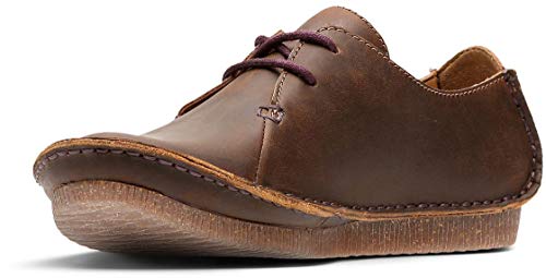 Clarks Damen Janey Mae Oxford, Beige (Bienenwachs), 36 EU von Clarks